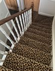 leopard print stairs carpet